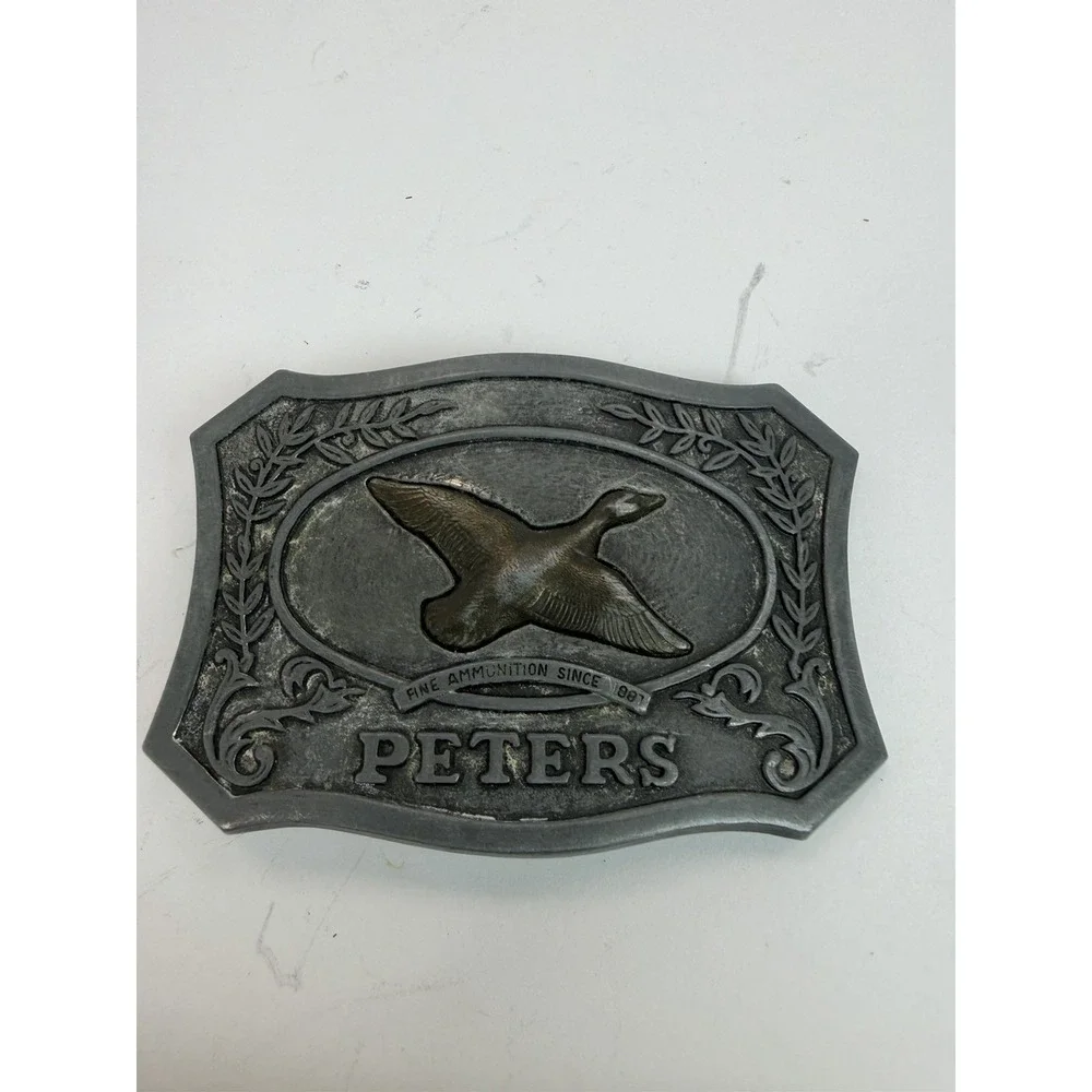 1975 Peters Cartridge Divison Hunting Duck Belt Buckle Remington Arms